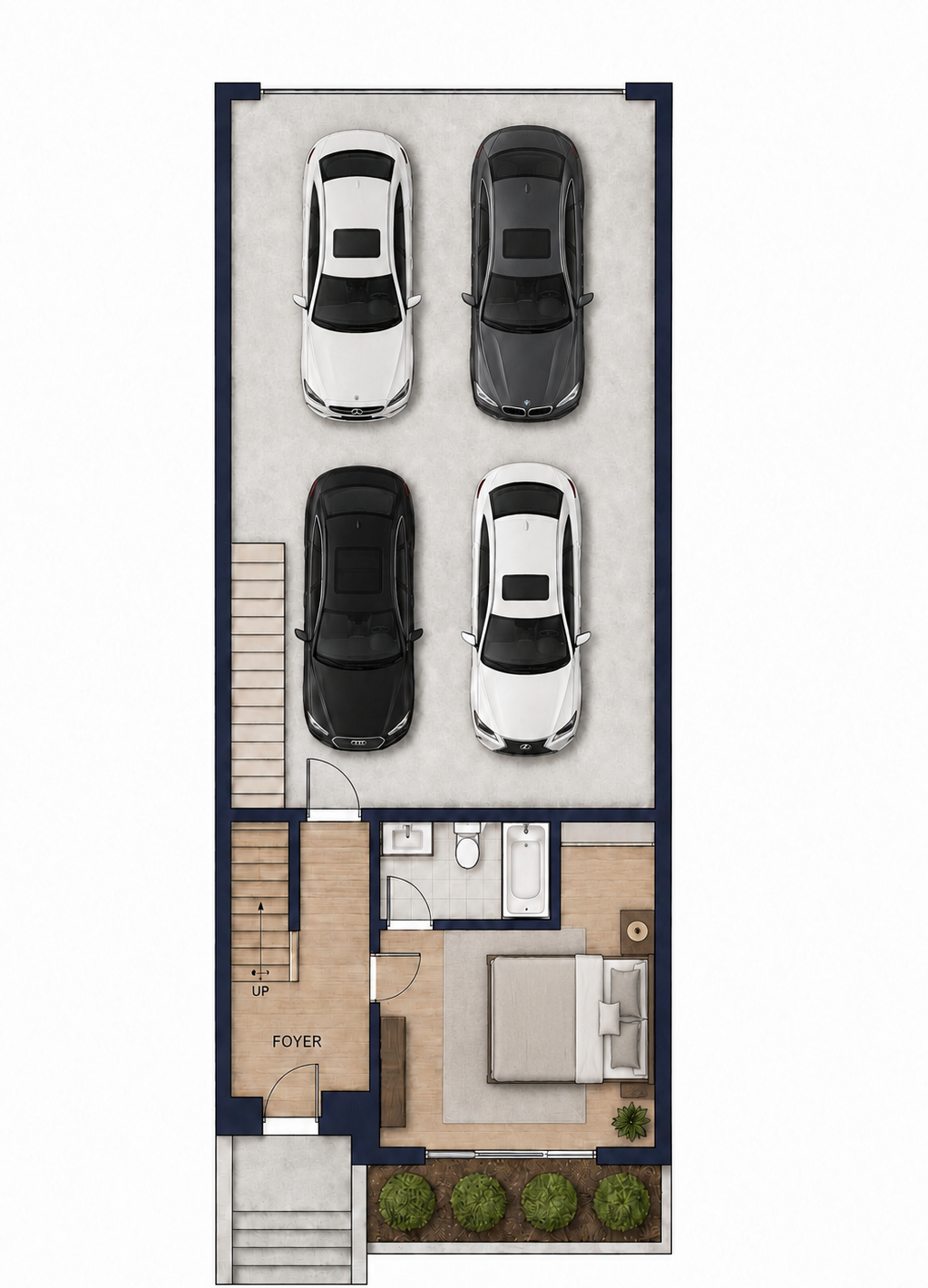Ground level floor plan